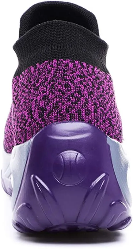 Women's Walking Shoes Breathable Mesh Sneakers Slip On Lightweight Work Shoes Knit Nurse Shoes Air Cushion Gym Modern Dance Shoes