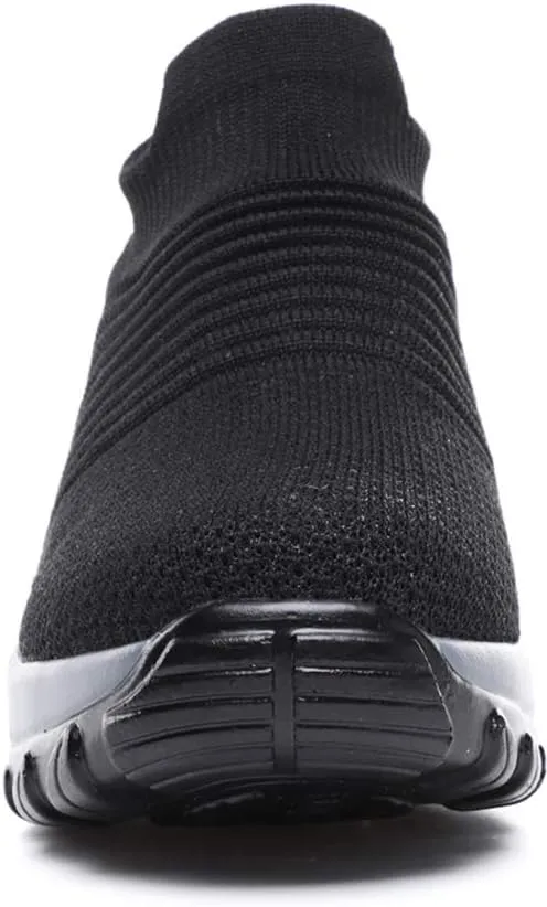 Women's Walking Shoes Breathable Mesh Sneakers Slip On Lightweight Work Shoes Knit Nurse Shoes Air Cushion Gym Modern Dance Shoes