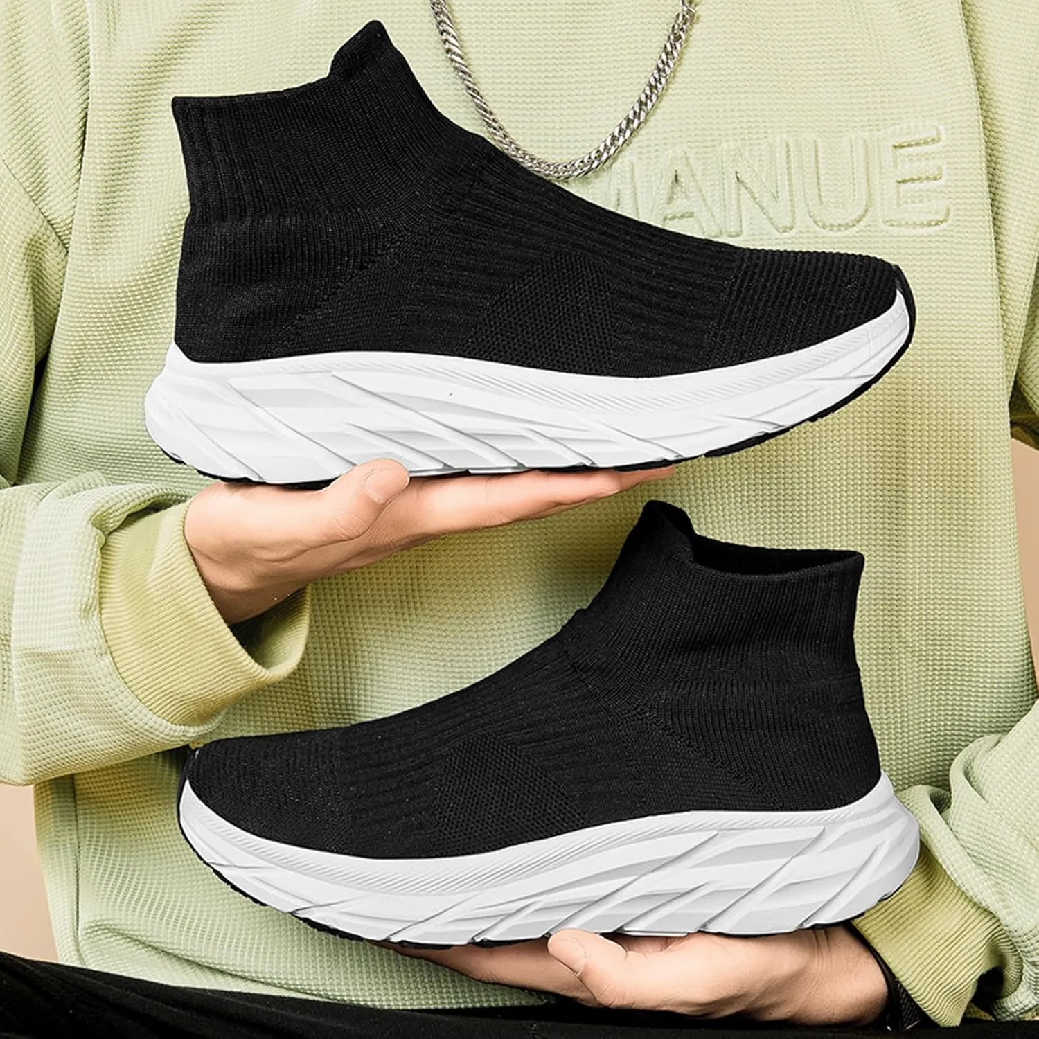 Womens Walking Shoes Mens Breathable Knit Slip On Sneakers Fur Lined Lining Winter Shoes for Women Work Gym Trainers Stylish Shoes