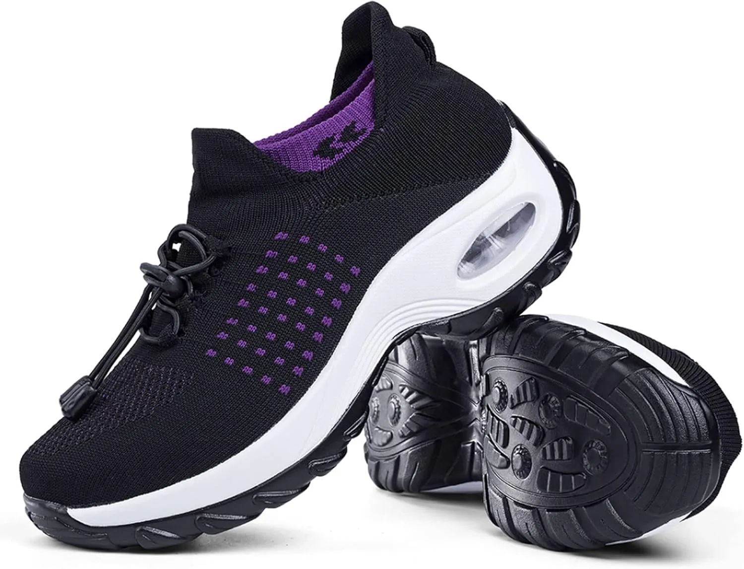 Women's Walking Shoes Sock Sneakers - Mesh Slip On Air Cushion Lady Girls Modern Jazz Dance Easy Shoes Platform Loafers