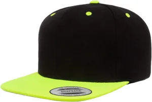 YP Classics 6089 Premium Wool-Blended 6 Panel High Profile Flat Bill Snapback Cap | Bulk Packs Available