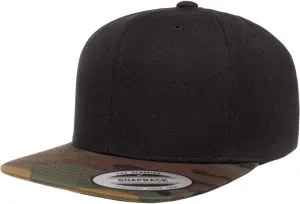 YP Classics 6089 Premium Wool-Blended 6 Panel High Profile Flat Bill Snapback Cap | Bulk Packs Available