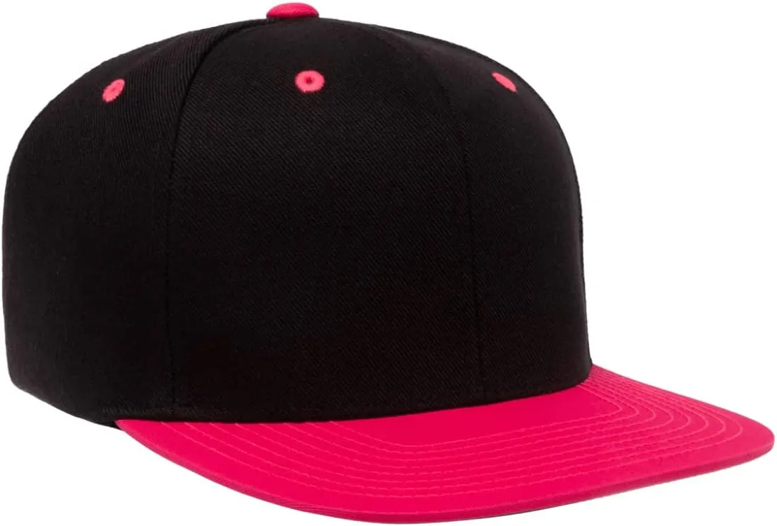 YP Classics 6089 Premium Wool-Blended 6 Panel High Profile Flat Bill Snapback Cap | Bulk Packs Available