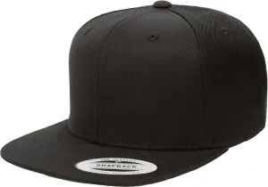 YP Classics 6089 Premium Wool-Blended 6 Panel High Profile Flat Bill Snapback Cap | Bulk Packs Available
