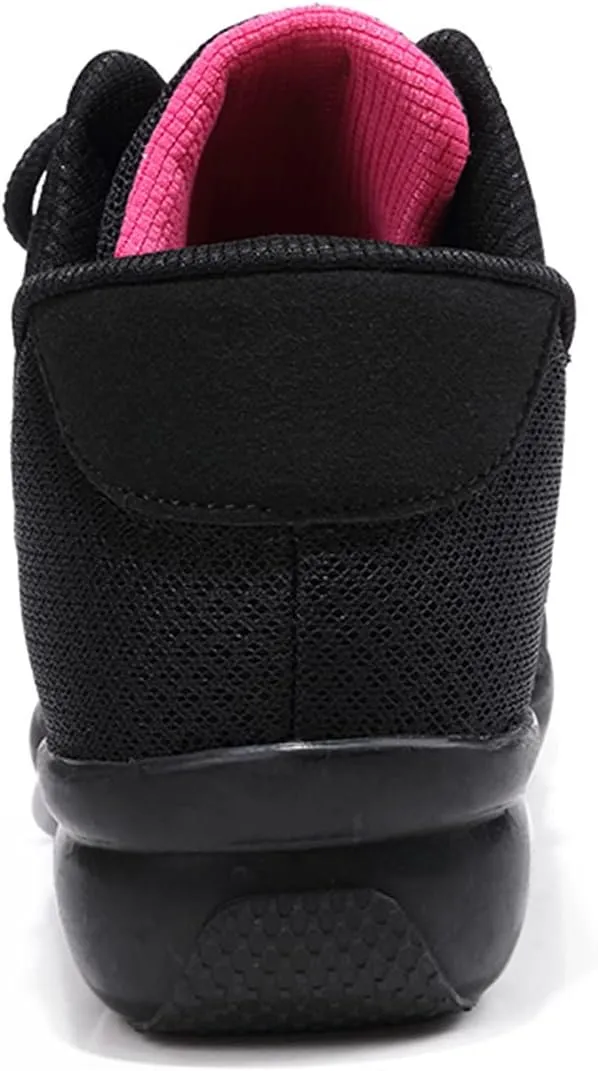 YUKTOPA Womens Dance Sneakers Jazz Shoes Lace-up Walking Shoes Lightweight Breathable Lady Platform Shoes